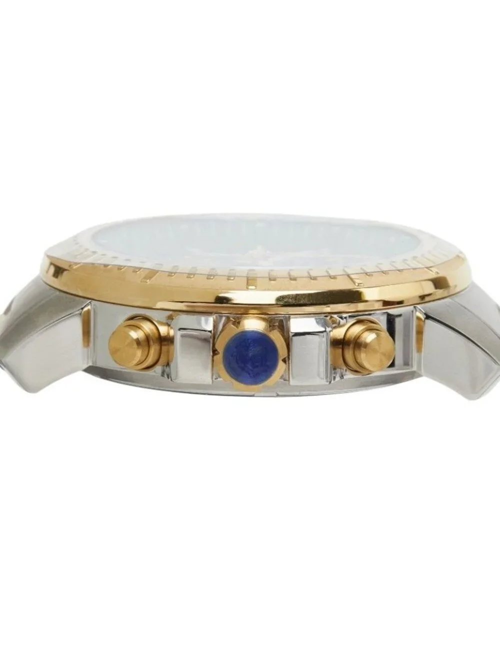 Versace New Chrono Watch Green Silver Gold Stainless Steel
